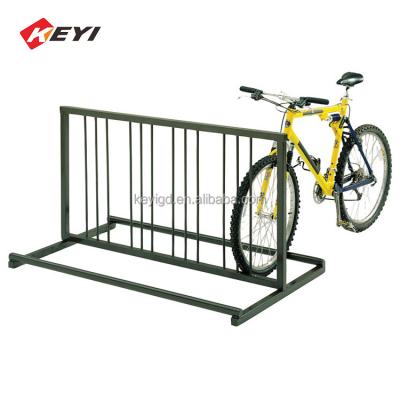 China Public Park Adjustable Outdoor Bike Display Rack Galvanized Steel Pipe Cycle Rack Black Color Metal Garage Bike Storage Rack for sale