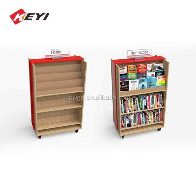 China Reasonable Price Eco - Friendly Custom Bookshelf Kids Portable Cartoon Display / Wooden Book Display Stand for sale