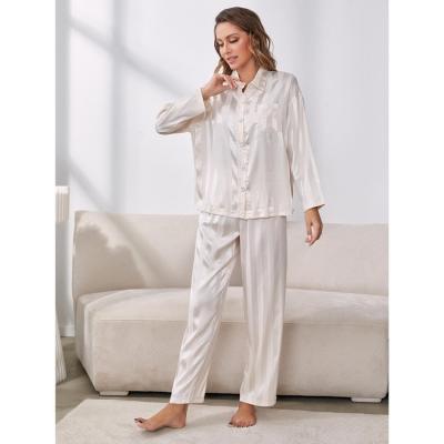 China QUICK DRYING Home Robe Set Female Silk Pajamas Autumn And Winter Long Sleeve Home Robe Can Be Worn Outside for sale