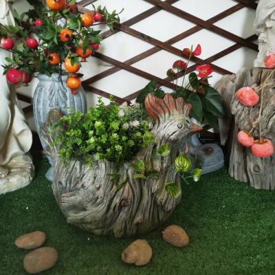 China MgO Resin Flower Pot Pot Plants Pastoral Outdoor Garden Use Decroation Animal Shape for sale