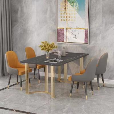 China modern hot nordic style marble top dining table for living dining room furniture for sale