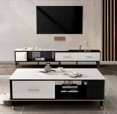 China (Other) Adjustable WoodenTV Stand TV Stand Cabinet with Outdoor Modern Marble Style TV Stand for Living Room for sale