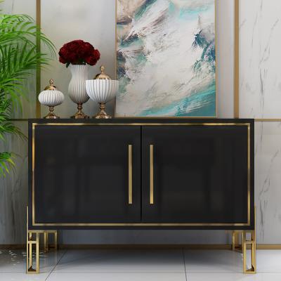 China Luxury Nordic Luxury MDF Household Wine Cabinet Kitchen Living Room Side Cabinet Wall Storage Sideboard for sale