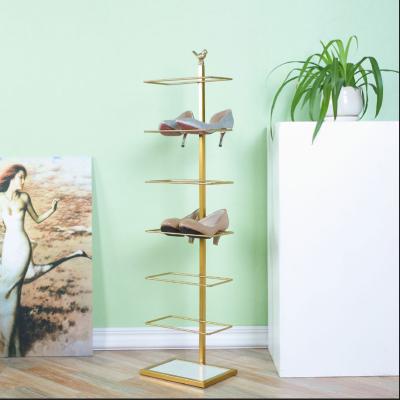 China Wholesale Hot Durable Metal Frame Simple Design Customizable Shoe Rack Display Stand For Sale for sale