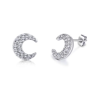 China Cute Hot Selling Simple Style Simple Stars And Moon Jewelry 925 Silver Brass 18K Gold Plating, Designer Earrings Popular Brands for sale