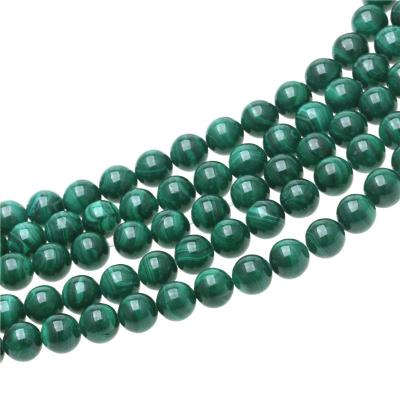 China Wholesale Ring Natural Round Gemstone Jewelry Green Facet 8mm 4mm Chrysocolla Blue Natural Malachite Beads for sale