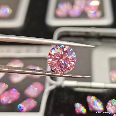 China Fire Free Diamond Pink 2.0 Carat FL Excellent VVS Certified Lab Synthetic Diamond, Moissanite, Loose Diamonds, Artificial Stone Round Brilliant Cut for sale