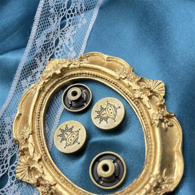 China Metal Washable Custom Buttons With LogoOEMCopper Zinc Alloy Custom Jean Button For Clothes Jacket for sale