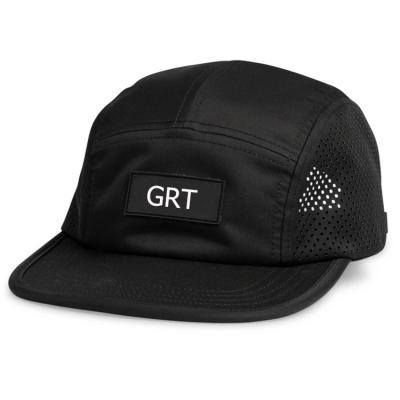 China Mesh Gorras Blank Hats 5 Panel Waterproof Custom Camper Perforated Running Water Hat for sale