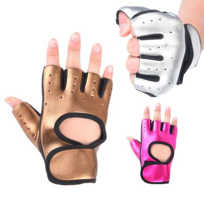 China Five Fingers High Quality Half Finger Gloves Gym Recycling Shiny Gloves Racing Gloves for sale