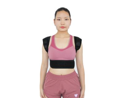 China Universal Adjustable Waist Back Protector Orthosis Shoulder Belt Black Sports Pad Waist for sale