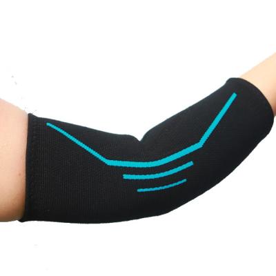 China Breathable Elastic Sweat Windproof Elbow Pad Wicking Knitted Elbow Support Compression Brace Elbow Pad for sale