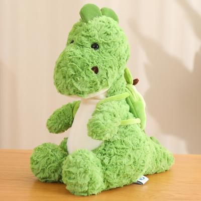 China Custom Cute Stuffed Green Dinosaur Plush Toy Weighted Dino Plush Toy Kid Children Gift Toy for sale