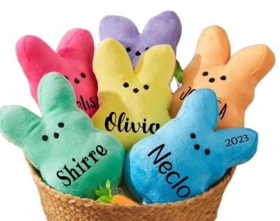 China Plush Personalized Toy Bunny Rabbit Mini Sublimation Rabbit Stuffed Plush Toy Bunny Kid Toy Peep Custom Cute Easter Gifts 15cm for sale