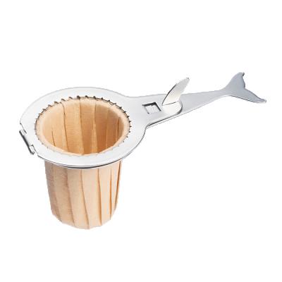 China Coffee icafilas to make coffee cup holder stainless steel shark shape coffee holder easy make coffee and reusable with paper filter for sale