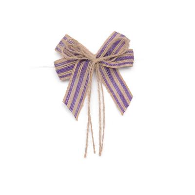 China Wholesale Factory Customized Jute Art Ribbon Bow for Wrapping for sale