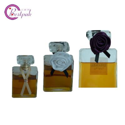 China Chandelier Pre-made Decorative Wine Bottle Rosette Ribbon Bow for sale