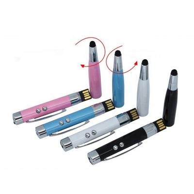 China Mobile Phone 6 In1 Laser Pointer/Torch/Detector/Stylus/Ball Pen Usb Flash Memory Drive Silver for sale