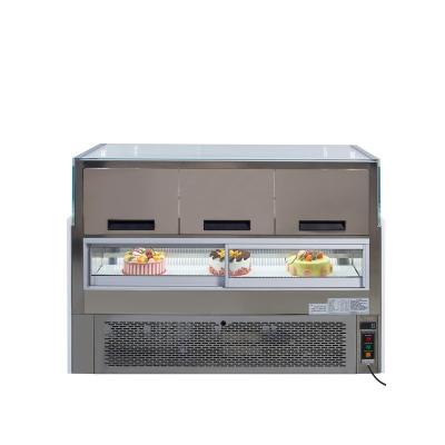 China Single-temperature 1.5m Square Glass Refrigerated Display Fan Cooling Chocolate Chocolate Fridge for sale