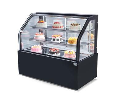 China Commercial Single-temperature Bakery Cake Showcase Refrigerator Three-Layer Arc-Shaped Cake CabinetShowcase Cake Showcase for sale