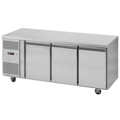 China Good Selling Single-temperature Stainless Steel Refrigerator Food Prep Table Under Counter Fridge Work Bench Fridge for sale