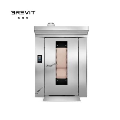 China Industrial Electric Bread Baking Oven 16 Vegetable Processing Plant Hot Air Oven For Bread Maker 32 Tray Rotary Machine for sale