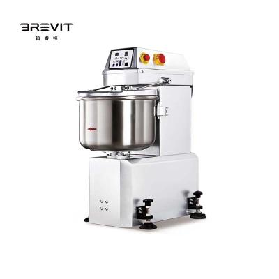 China Hot Selling Factory Brevit Stainless Steel Large Capacity Snack Food Machine Electric Bread Mixer Spiral Dough Mixer For Bread Making for sale