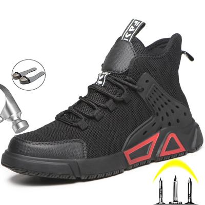 China Steel Toe Safety Shoes Men Steel Toe Shoes Work Boots Anti-Puncture Work Sneakers Shoes Lightweight Trainers for sale