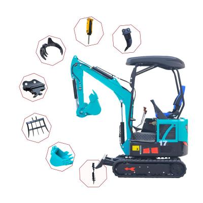 China Building Material Shops High Quality Small Excavator AC17 1 Ton 1.5T Mini Excavadora Escavator Mini Excavator With EPA Diesel Engine Gasoline Engine for sale