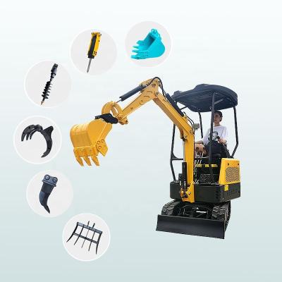 China Building Material Stores AC10S CE/ISO Chinese 0.8 Ton 1 Ton Digger Bagger Machine Excavator Escavator Price With Excavator Accessories for sale