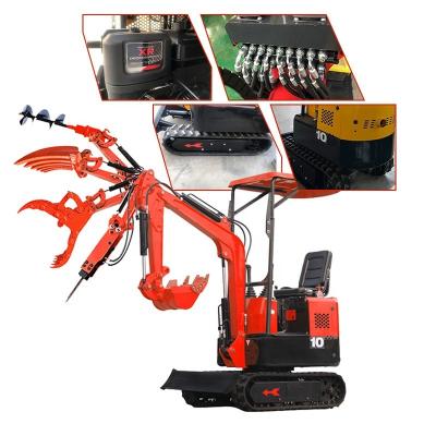 China FREE SHIPPING CE/EPA/EURO 5 China mini digger mini small compact excavators AC10 shopping 1 ton with inch bucket for sale for sale