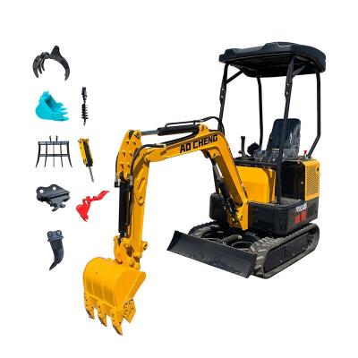 China Building Material Shops Mini Excavator Small Digger With 1 Ton Double Cylinders For Garden And Farm Used for sale