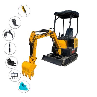 China Construction Material Shops 2021 Diesel Crawler Micro Hydraulic Backhoe Digger Machine New Small Excavators 1.2T Working Handle for sale