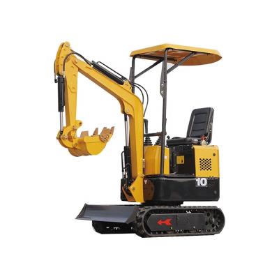 China Construction Material Stores AC10 1t Small Crawler Hydraulic Digger Machinery Micro Digging Machinery Electric Size 1ton Mini Excavator For Sale for sale