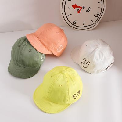 China High Quality Hot Cute Summer Cartoon Cotton White Fashion Sale Sunshade Hats Kids Outdoor Baseball Caps Children Gorra De Beisbol Spring for sale