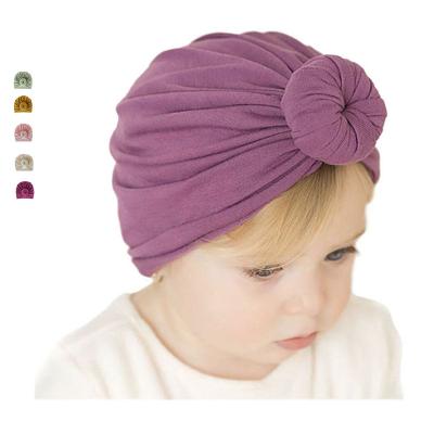 China Wholesale Custom 18 Colors Comfortable Eco-friendly Knitted Cotton Donuts Baby Kids Hats Sweater Beanie Beanie European American European Breathable Hat for sale