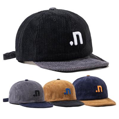 China Wholesale Gorra De Beisbol Autumn Winter Corduroy Warm Two Tone Flat Brim Topi Besbol Embroidery COMMON Baseball Caps Fashion for sale