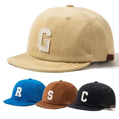 China COMMON White High Quality Cotton Brim 6 Panel Gorra De Beisbol New Fahion Flat Soft Badge Sports Era Hats Adjustable Baseball Caps for sale