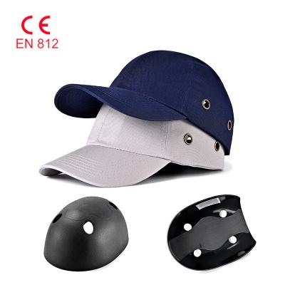 China OEM Cotton Design Plain Baseball Helmet Hat Comfortable Custom Work Safety Bump Working Hat With Reflective Stripe for sale