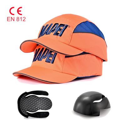 China OEM CE EN 812 Golf Bump Hat Personal Protective Adult Insert Embroidered Reflective Safety Bump Hat ABS Inner Shell Breathable Safety Bump Hat for sale