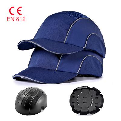 China Breathable ABS EN812 Industrial Reflective Shell Bump Cap Safety Helmet Bump Hat Custom Absorbent Golf Cap Comfortable for sale