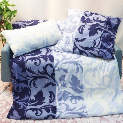 China Disposable Custom Blue Printed Fashion Single Bed 100% Polyester Fabric Bed Sheet Microfiber Bedding Duvet Cover and Pillow Sets for sale