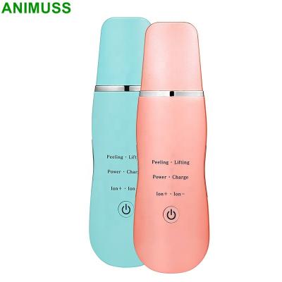 China Blackhead Remover Skin DEEP CLEANSING Ultrasonic Facial Scrubber Peeling Spatula Machine for sale