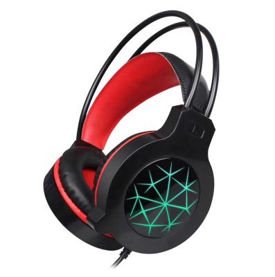 China Headband Using Comfortable PC RGB Colors Gaming Headphones Low Cost RGB Light Cable Headsets for sale