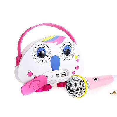 China Wireless Kids Karaoke Machine Wireless Speaker With Microphone Blue Tooth Children's Karaoke Speaker With TF Card FM Radio for sale