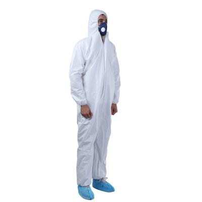 China Polypropylene Coveralls EN 14126 Disposable Type 5 Medical Chemical Protective Suit Hazmat-6 PPE Clothing Suit Equipment Disposable Safety Clothing for sale