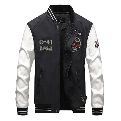 China Wholesale Waterproof Men's Jackets Logo Jackets Leather Baseball Jacket Customizable For Man for sale