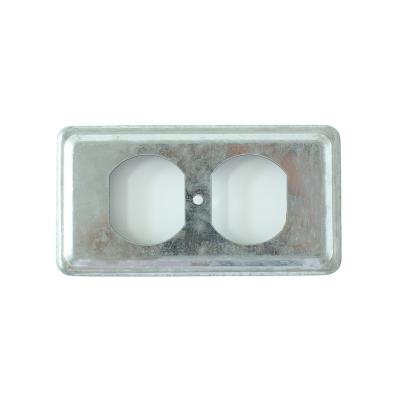 China Rectangular Cheap Galvanized Steel Electrical Box Cover With Duplex Receptacle for sale