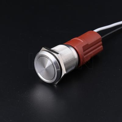 China ip65 5 pin switch stainless steel 6v 48v 22 mm multicolor led waterproof stainless steel start and stop push buttons for sale