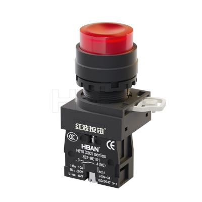 China Red xb2 Series 22mm Dia High Head Normally Open Plastic Material 1 MOMENTARY PUSH BUTTON Switch for sale